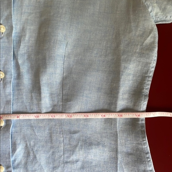 Paul Stuart 💯 Linen Button-Down Shirt with Elegant Turn-Back Cuffs in XS - Picture 9 of 11